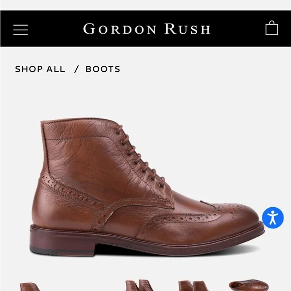 Gordon Rush short wing brown leather boot. Men’s size 11. Rubber sole. - Picture 2 of 7